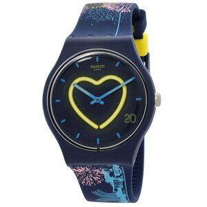 FX04538B NWT Swatch Fashion Unisex Quartz Plastic Authentic Watch